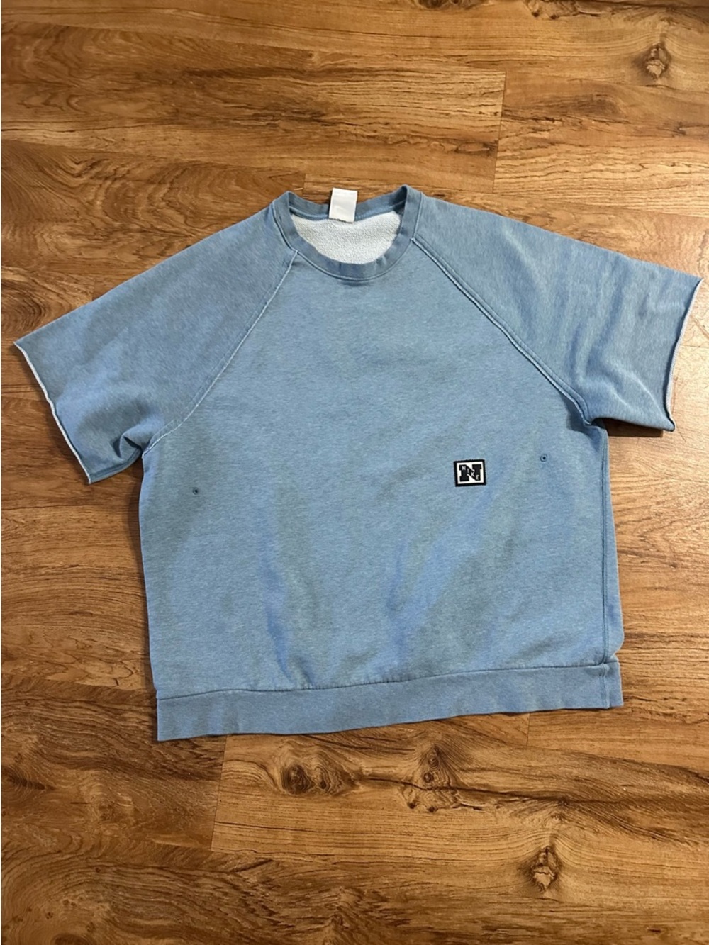 Nike Heritage Men's Dri-FIT Short-Sleeve Fleece Fitness Top - Picture 2 of 10